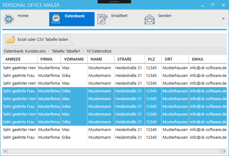 Newsletter with excel